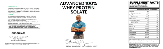 100% Whey Protein Isolate chocolate